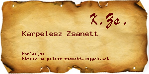 Karpelesz Zsanett névjegykártya